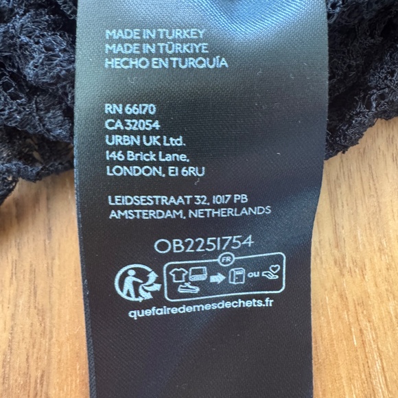 Anthropologie - NWT - Black, XS, Stretch, Short Sleeve, Lace Top - Picture 8 of 12